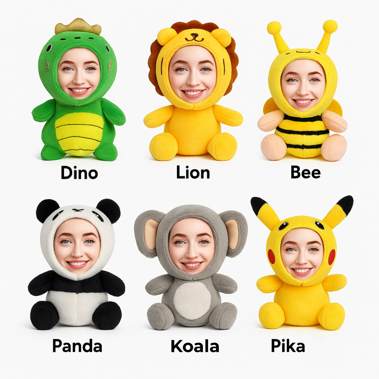 Custom Face Talking Plush Keychain