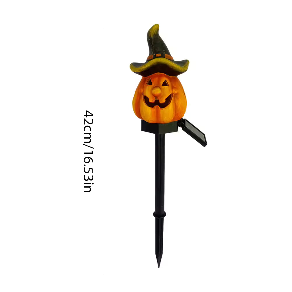 Crow Skull Head Solar Light For Garden Ground Courtyard Outdoor Waterproof Resin Pumpkin Lamp Lantern Halloween Decoration Lamp