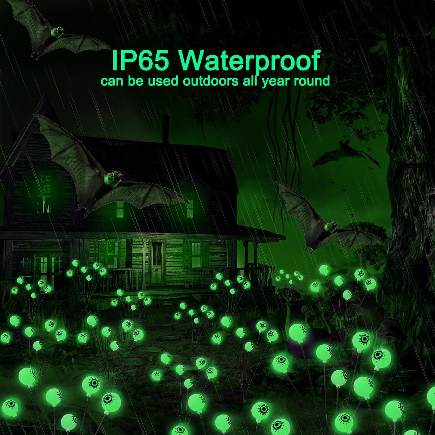 Solar Eyeball Swaying Firefly Lights - Halloween Decorations