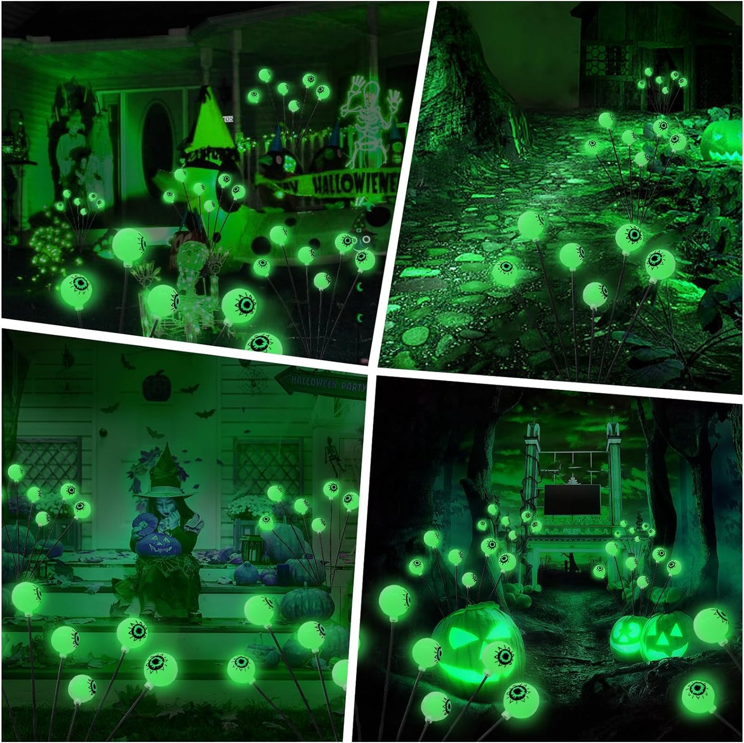 Solar Eyeball Swaying Firefly Lights - Halloween Decorations