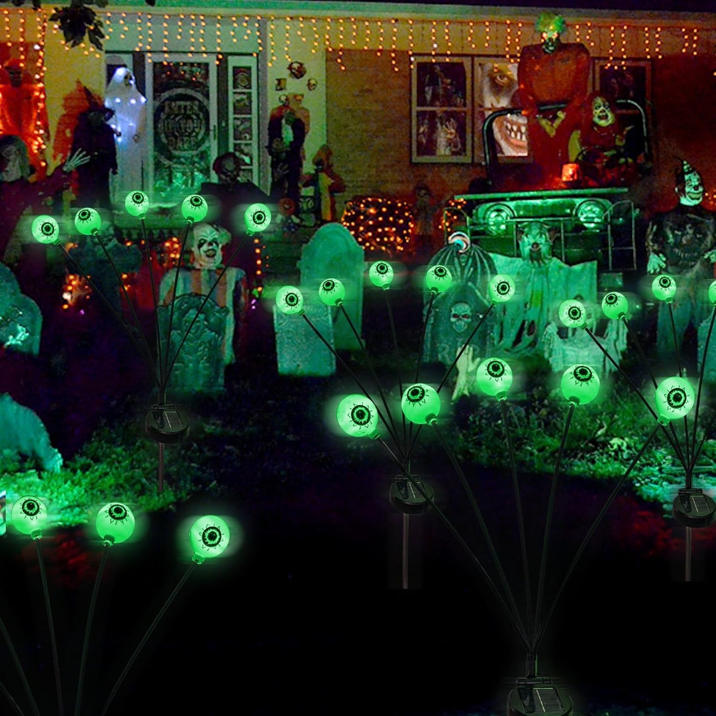 Solar Eyeball Swaying Firefly Lights - Halloween Decorations