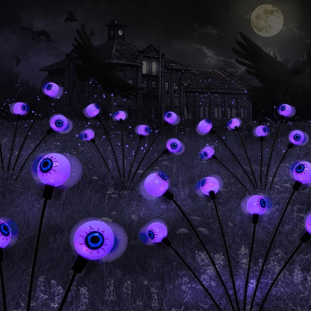 Solar Eyeball Swaying Firefly Lights - Halloween Decorations
