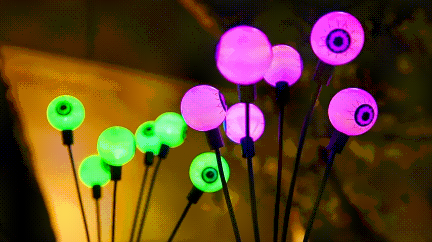 Solar Eyeball Swaying Firefly Lights - Halloween Decorations