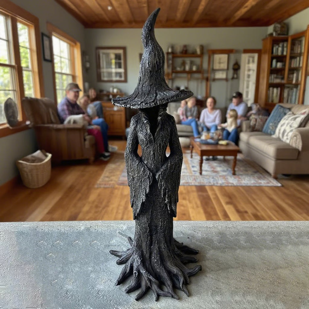 Hand-Painted Enchanting Witch Statue - Halloween Decorations