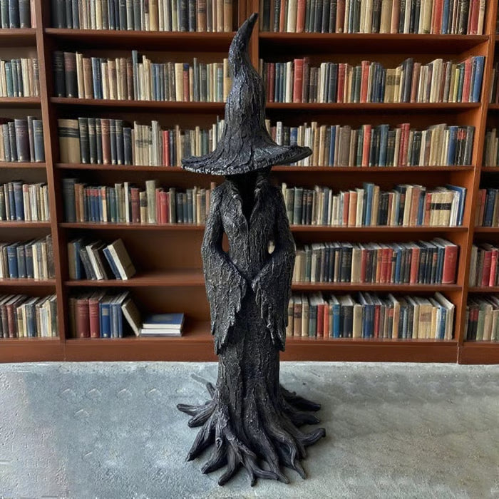 Hand-Painted Enchanting Witch Statue - Halloween Decorations