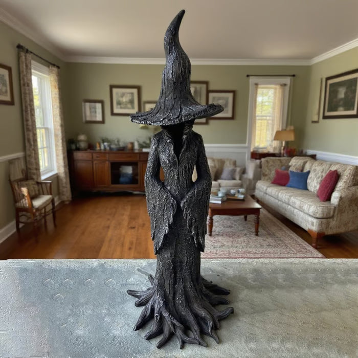 Hand-Painted Enchanting Witch Statue - Halloween Decorations