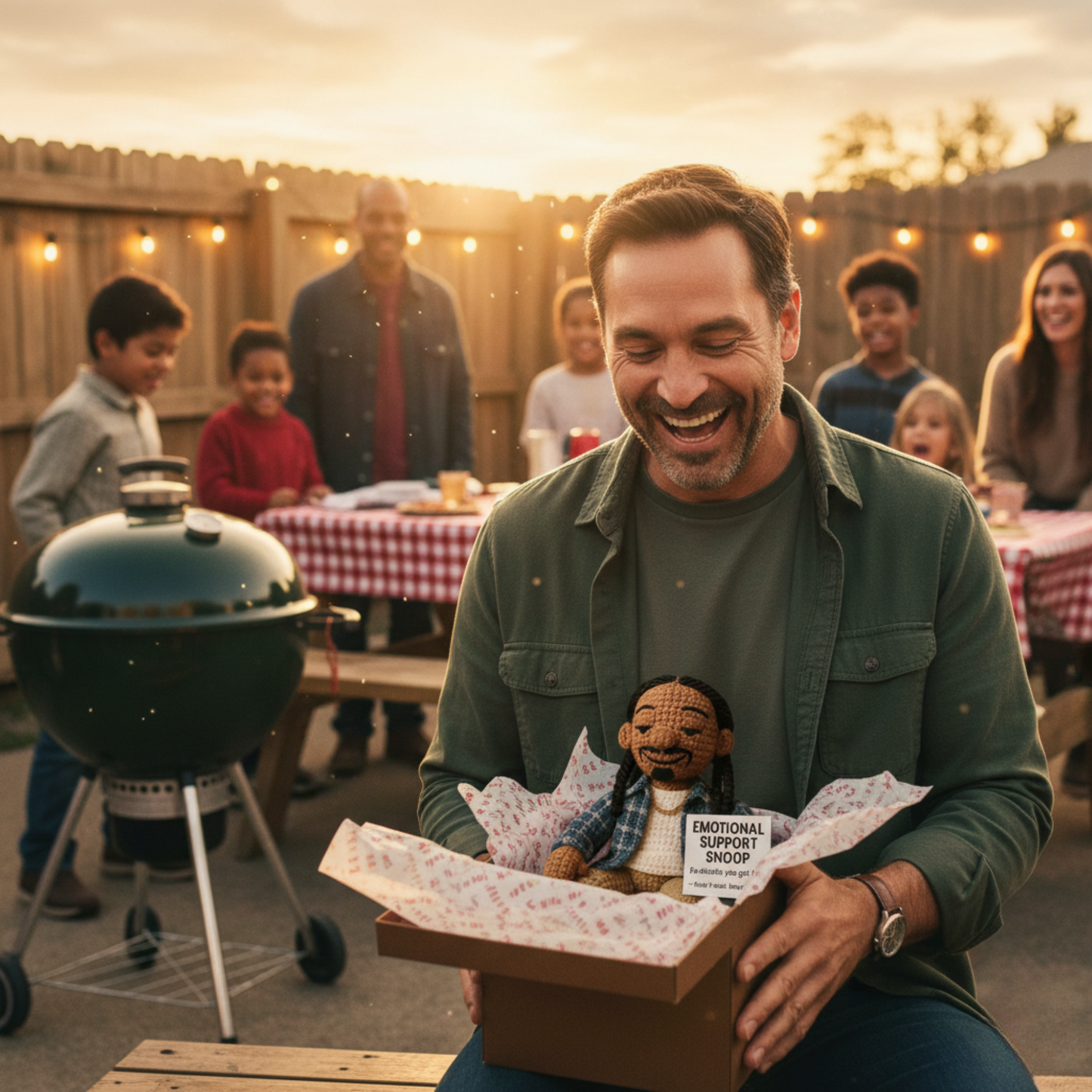 Emotional Support Snoop Dogg Crochet Doll, Funny Hip-Hop Amigurumi Plush Gift for Stress Relief & Home Decor