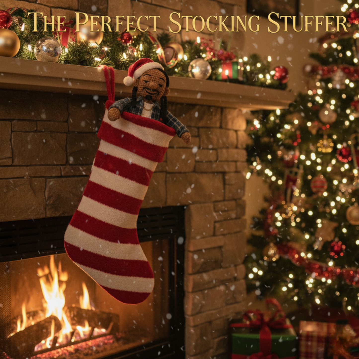 Emotional Support Snoop Dogg Crochet Doll, Funny Hip-Hop Amigurumi Plush Gift for Stress Relief & Home Decor