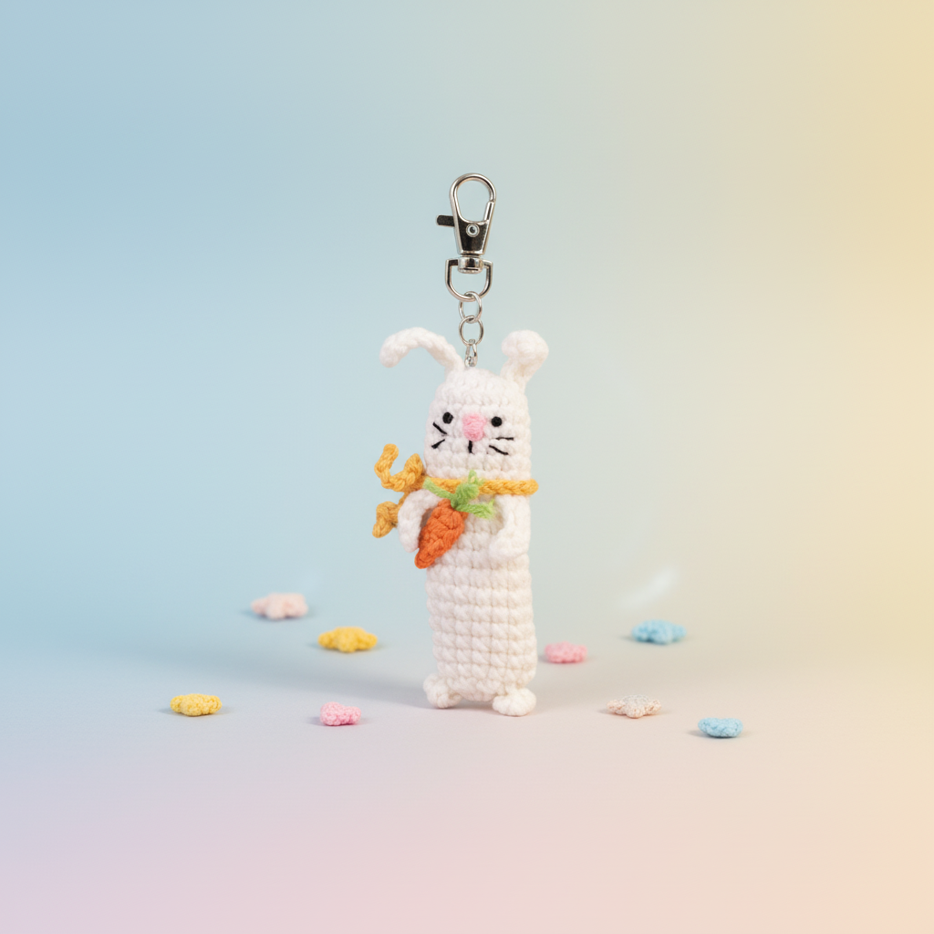 Fidget Crochet Keychain, Handmade Click-Clack Stress Relief Toy