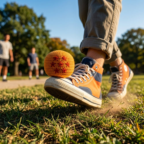 BURGID™ Dragon Ball Crochet Footbag, 7-Star Anime-Inspired Hacky Sack