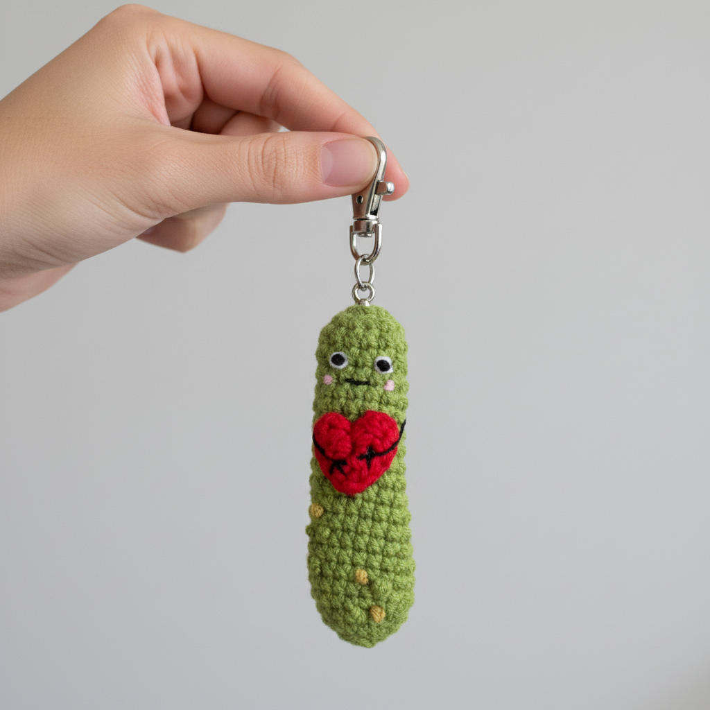 Fidget Crochet Keychain, Handmade Click-Clack Stress Relief Toy