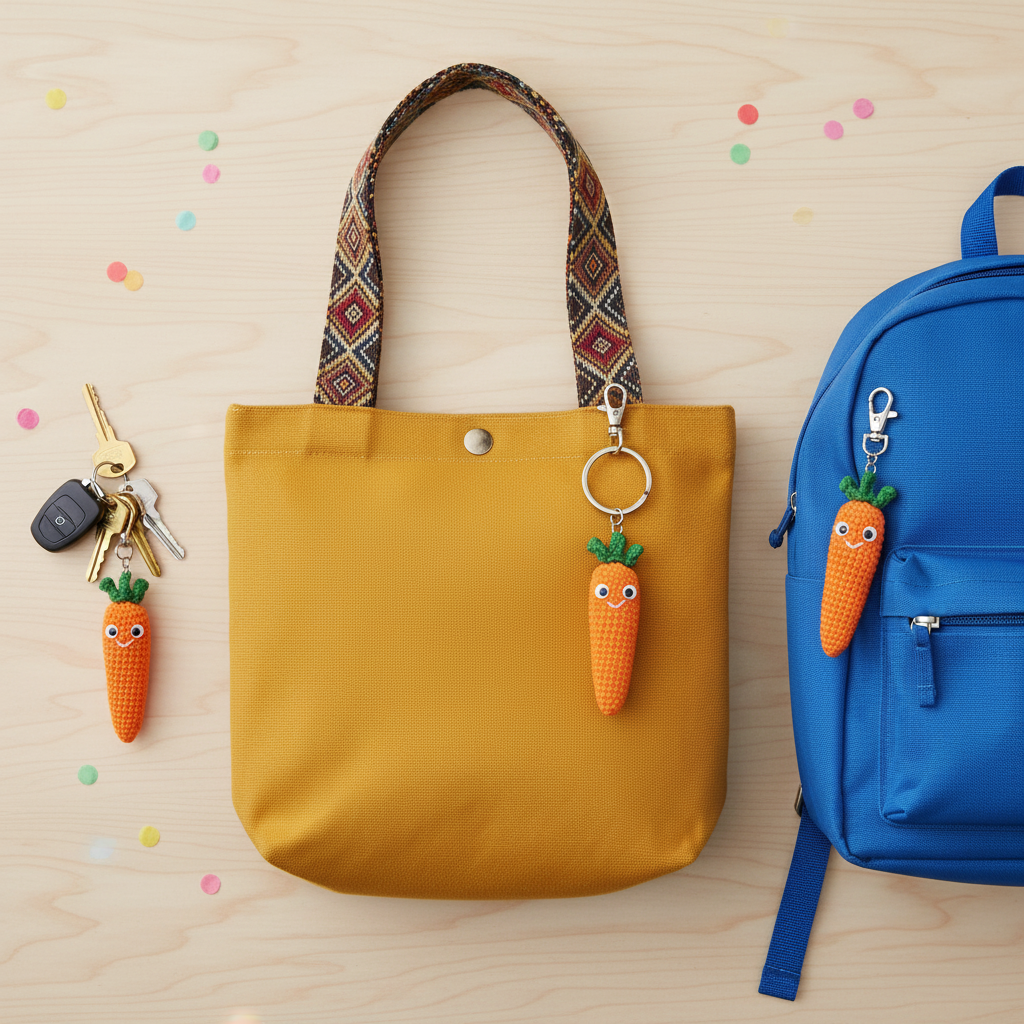 Fidget Crochet Keychain, Handmade Click-Clack Stress Relief Toy