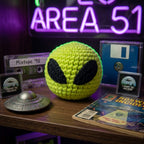 Handmade Alien Hacky Sack - Premium Crochet Footbag for Freestyle & Desk Decor