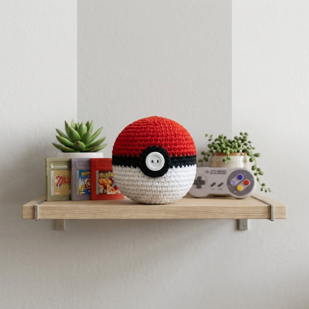BURGID™ Poké Ball Crochet Footbag, Premium Anime-Inspired Hacky Sack