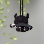Batman Crochet Car Hanging – Handmade Amigurumi Superhero Mirror Charm