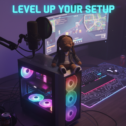 Emotional Support Snoop Dogg Crochet Doll, Funny Hip-Hop Amigurumi Plush Gift for Stress Relief & Home Decor