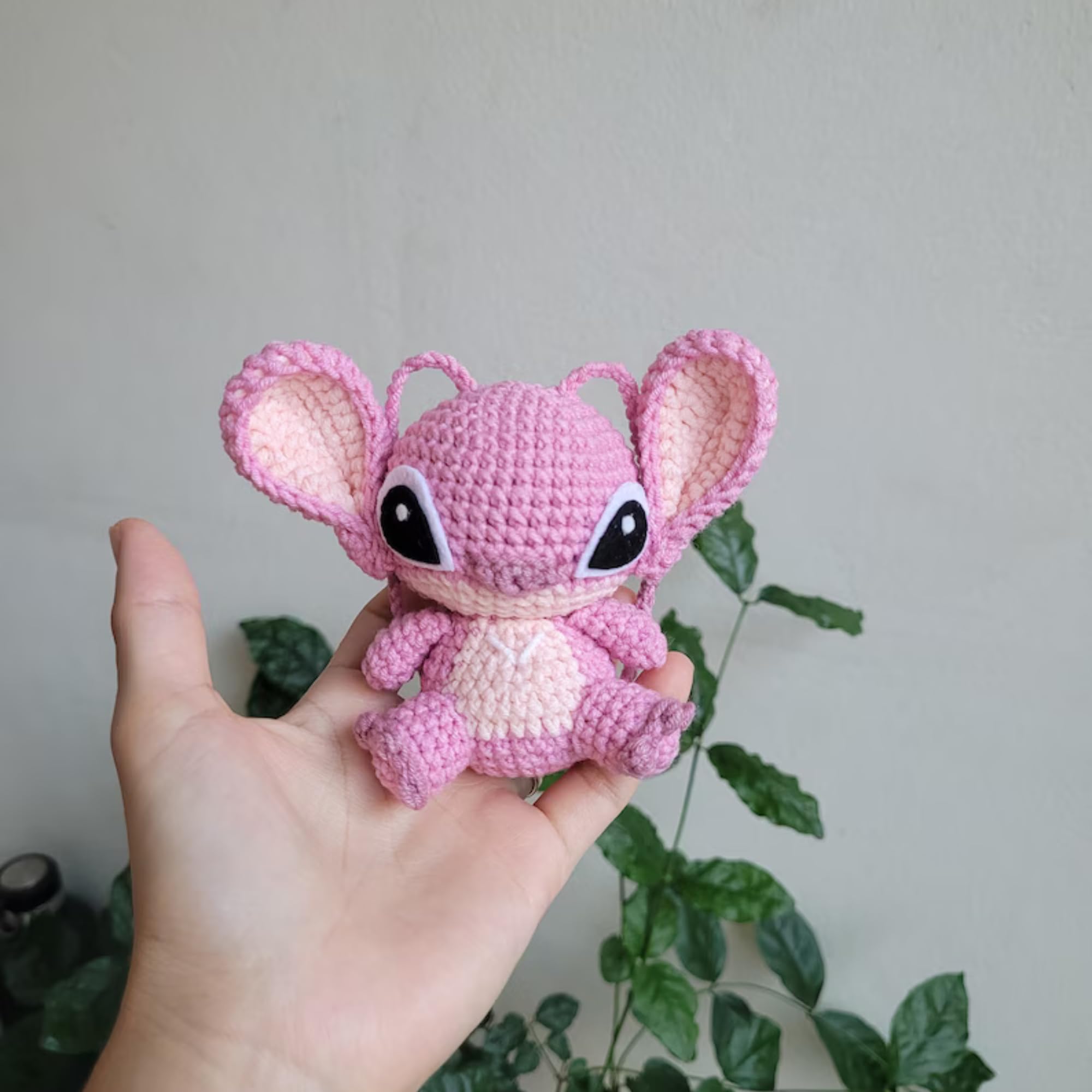 Stitch & Angel Crochet Keychain Set