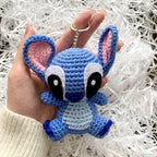 Stitch & Angel Crochet Keychain Set