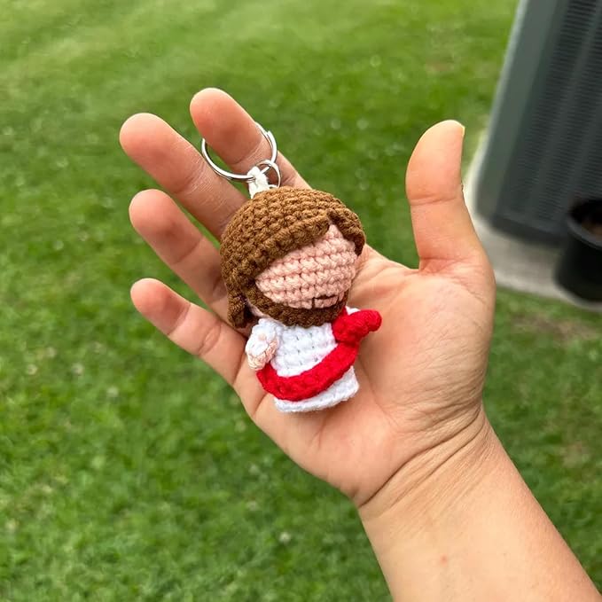 Jesus Crochet Car Hanger & Keychain Set