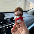 Jesus Crochet Car Hanger & Keychain Set