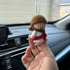 Jesus Crochet Car Hanger & Keychain Set