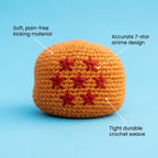 BURGID™ Dragon Ball Crochet Footbag, 7-Star Anime-Inspired Hacky Sack