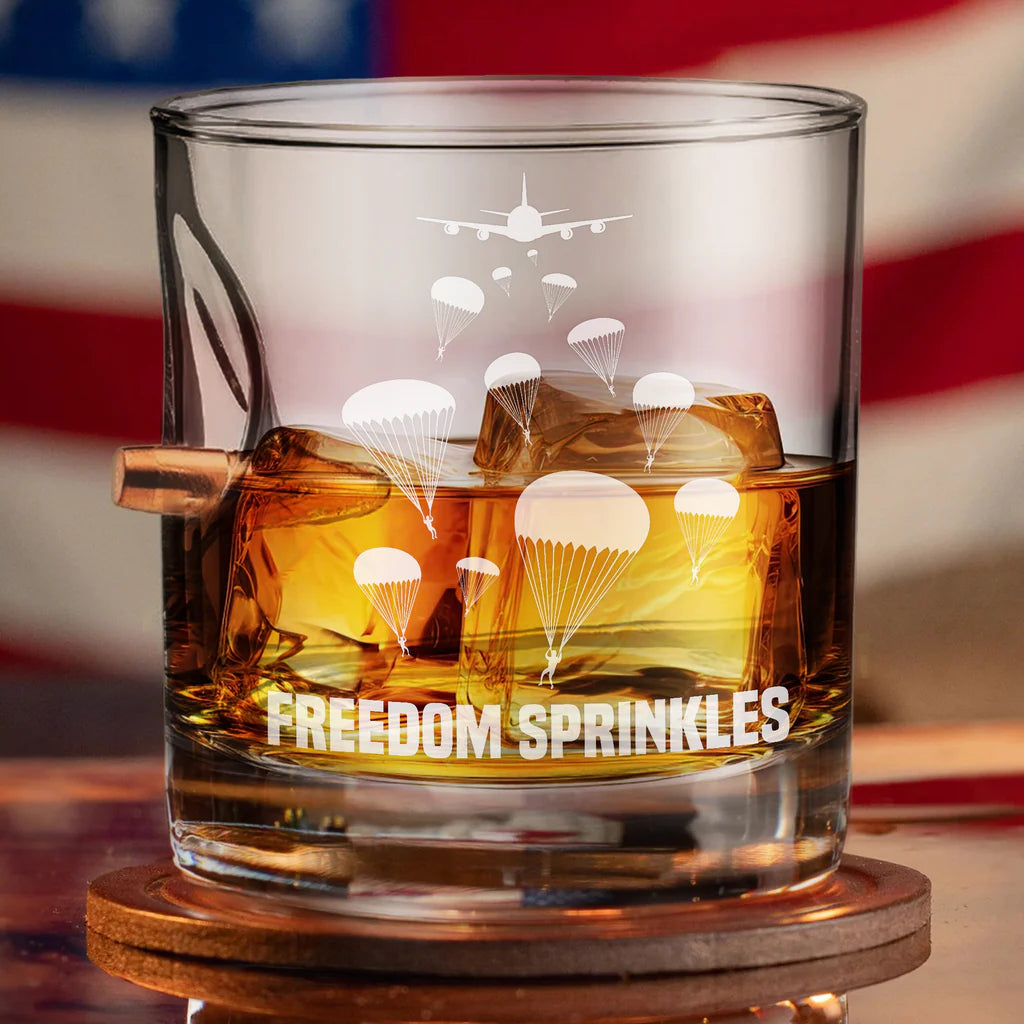 Airborne Freedom Sprinkles Bullet Whiskey Glass