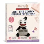 Art the Clown Crochet Pattern, Emotional Support Amigurumi PDF Pattern