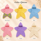 Crochet star baby outfit handmade detail
