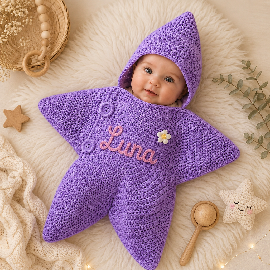Crochet star baby outfit baby shower gift