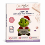 Grinch Christmas Edition Crochet Pattern, Emotional Support Doll Amigurumi PDF Pattern