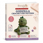 Godzilla Crochet Pattern, Emotional Support Amigurumi PDF Pattern