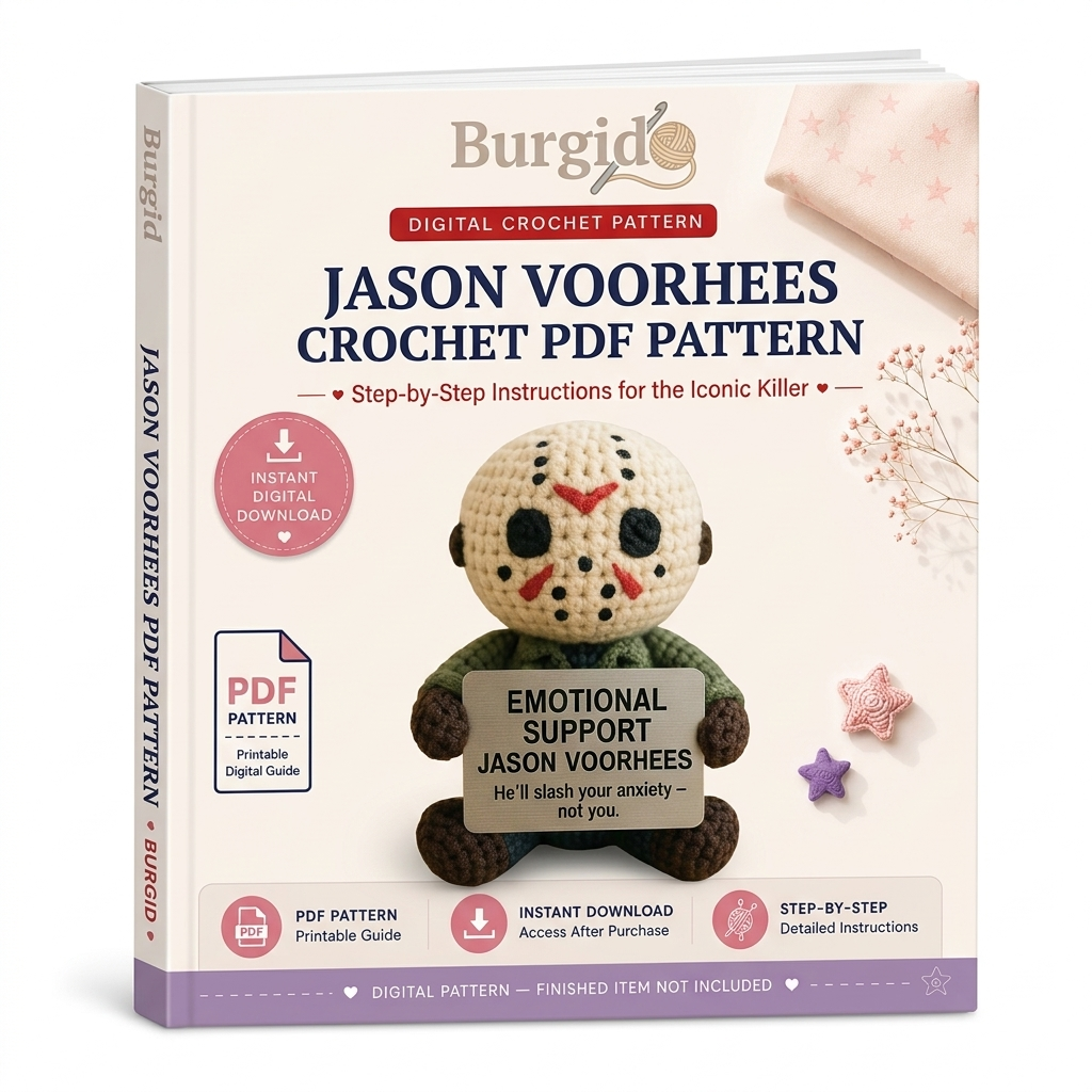 Jason Voorhees Crochet Pattern, Emotional Support Doll Amigurumi PDF Pattern