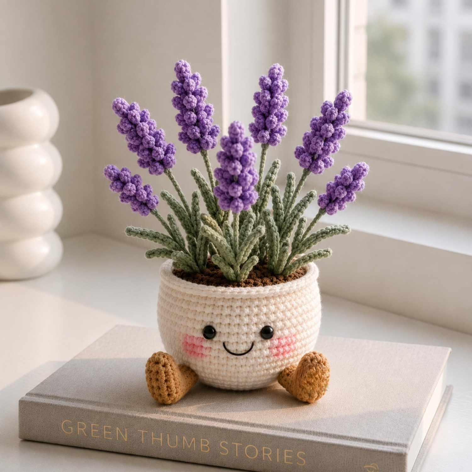 Crochet plant pot amigurumi desk decor style 7