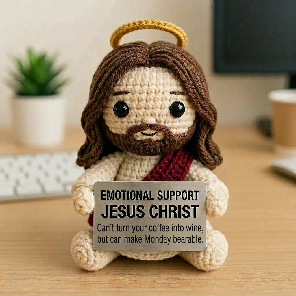 Emotional Support Jesus Crochet Doll