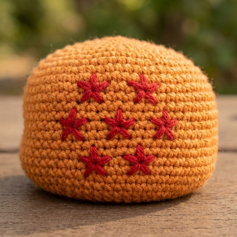 BURGID™ Dragon Ball Crochet Footbag, 7-Star Anime-Inspired Hacky Sack