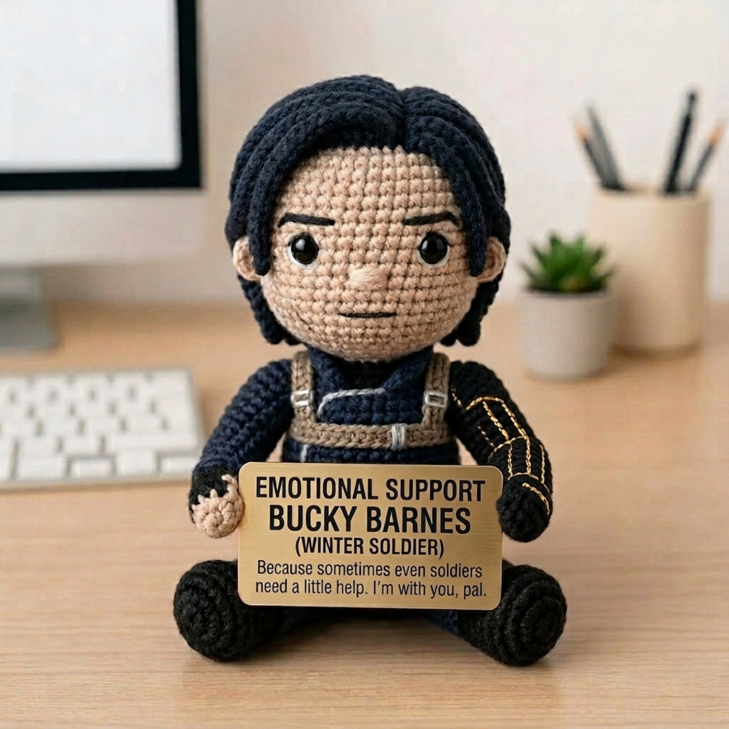 Emotional Support Bucky Barnes Crochet Doll