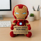 Emotional Support Iron Man Crochet Doll