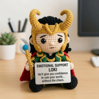 Emotional Support Loki Crochet Doll