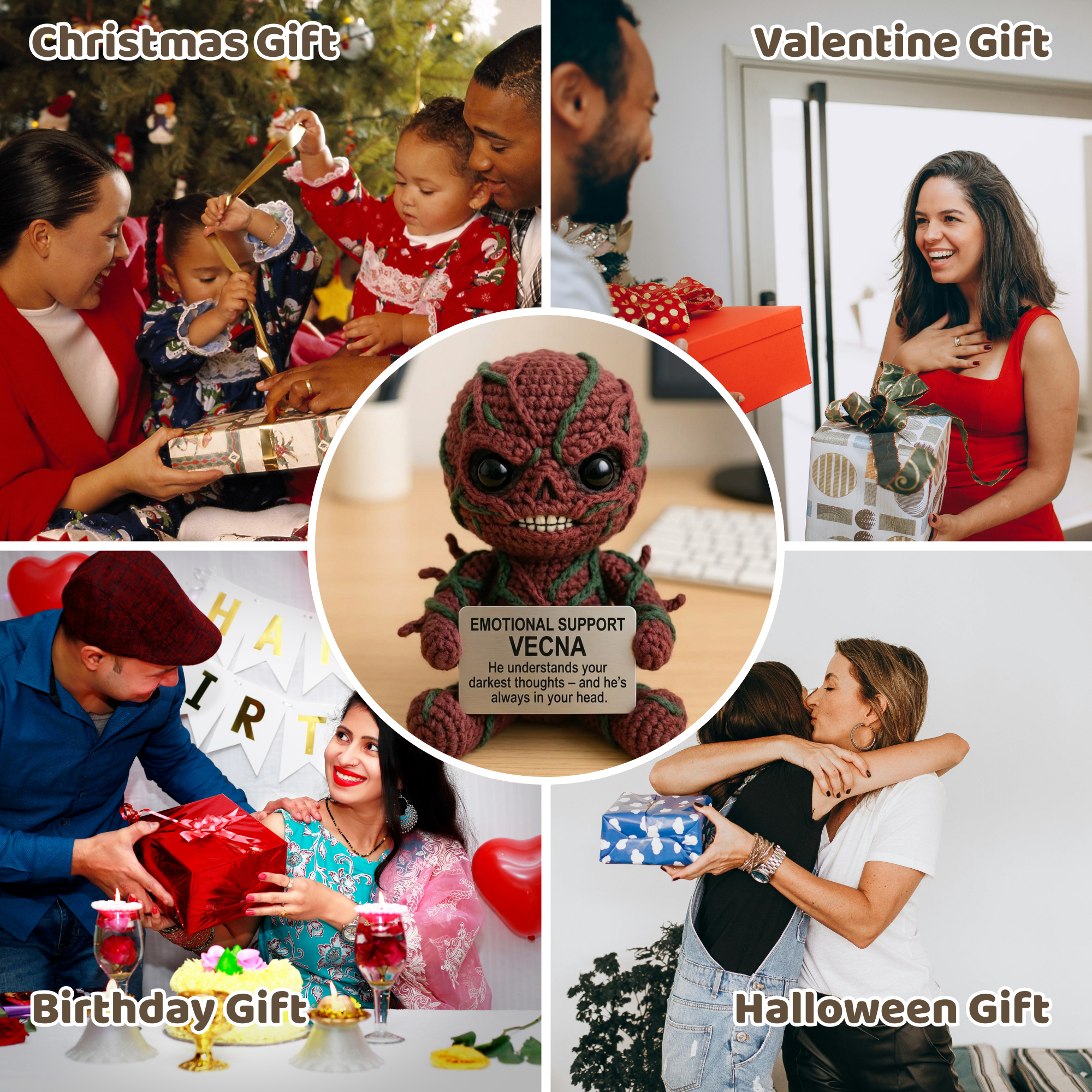 Emotional Support Vecna Crochet Doll