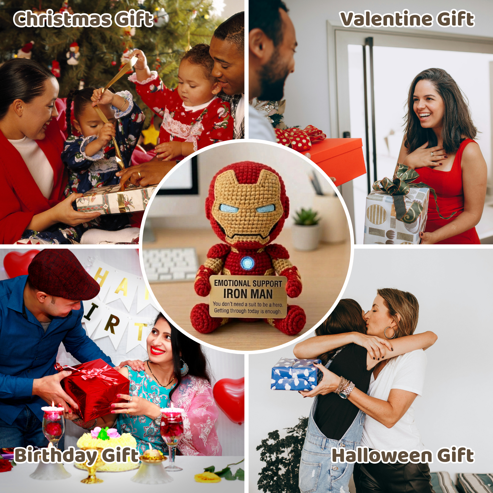 Emotional Support Iron Man Crochet Doll