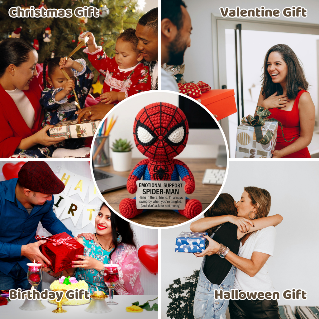 Emotional Support Spider-Man Crochet Doll