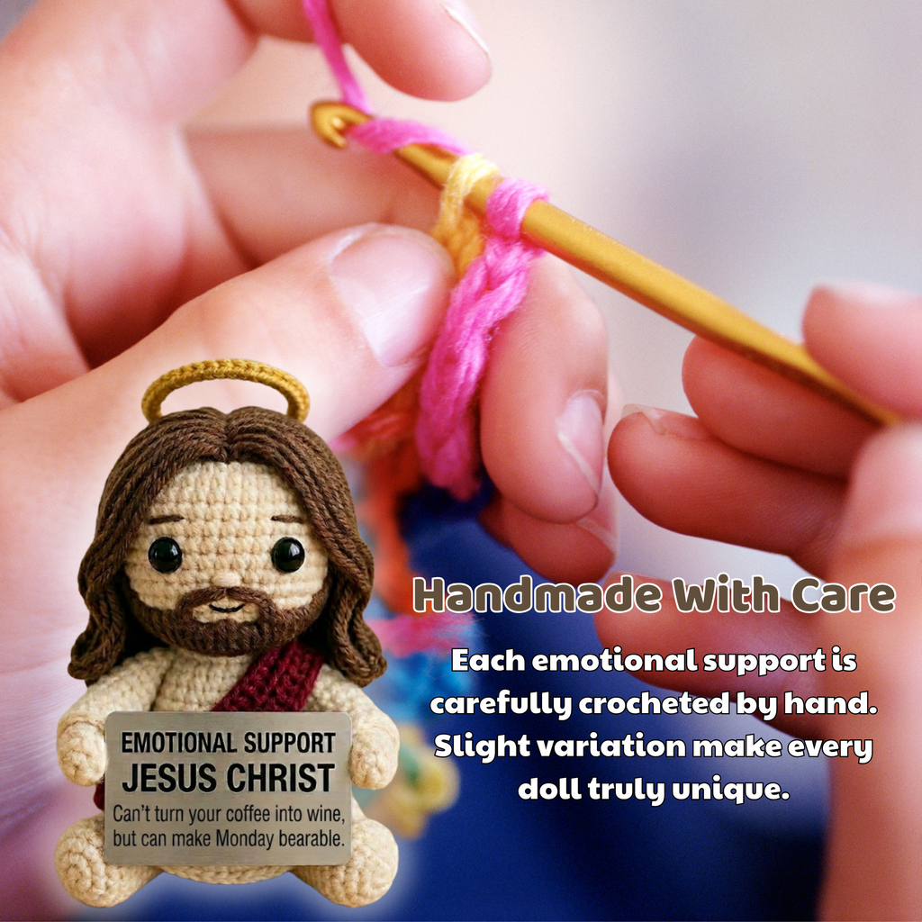 Emotional Support Jesus Crochet Doll