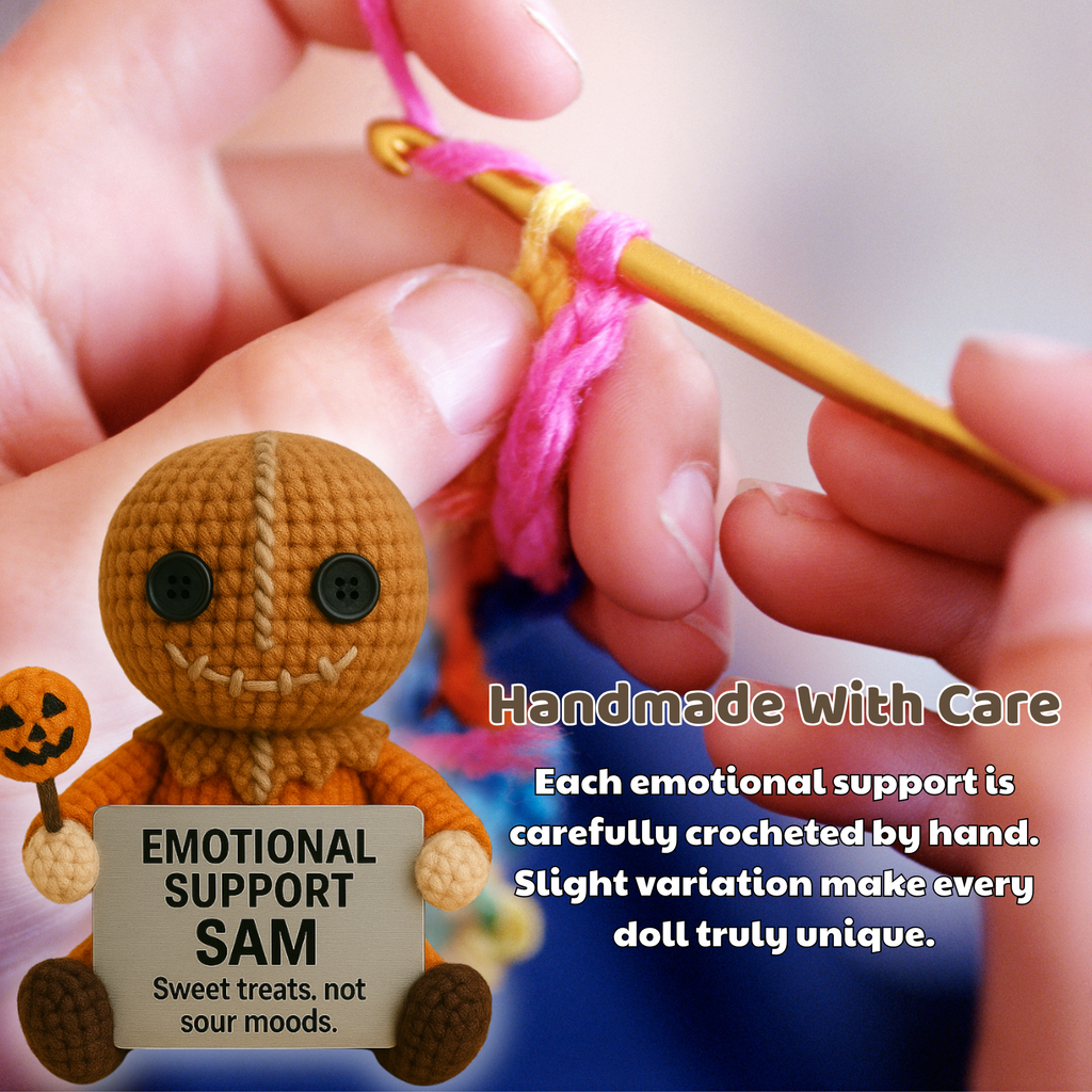 Emotional Support Sam Crochet Doll