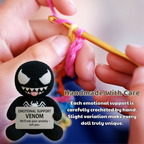 Emotional Support Venom Crochet Doll