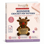 Reindeer Crochet PDF Pattern - digital download book cover mockup
