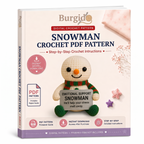 Snowman Crochet PDF Pattern - digital download book cover mockup
