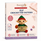 Elf Crochet PDF Pattern - digital download book cover mockup