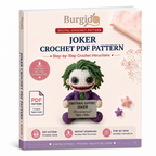 Joker Crochet PDF Pattern - digital download book cover mockup