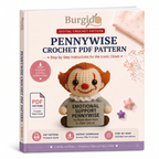 Pennywise Crochet PDF Pattern - digital download book cover mockup